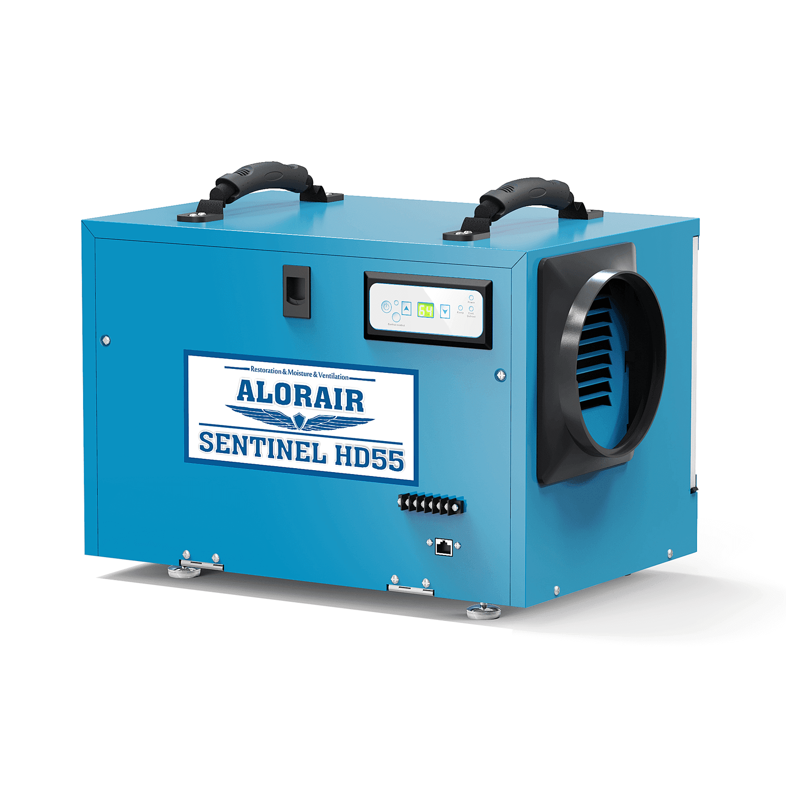Alorair Sentinal Hd55 113 pt Dehumidifier in Blue - Automatic Shut Off, Adjustable Humistat，with Drain Hose for Crawl Spaces