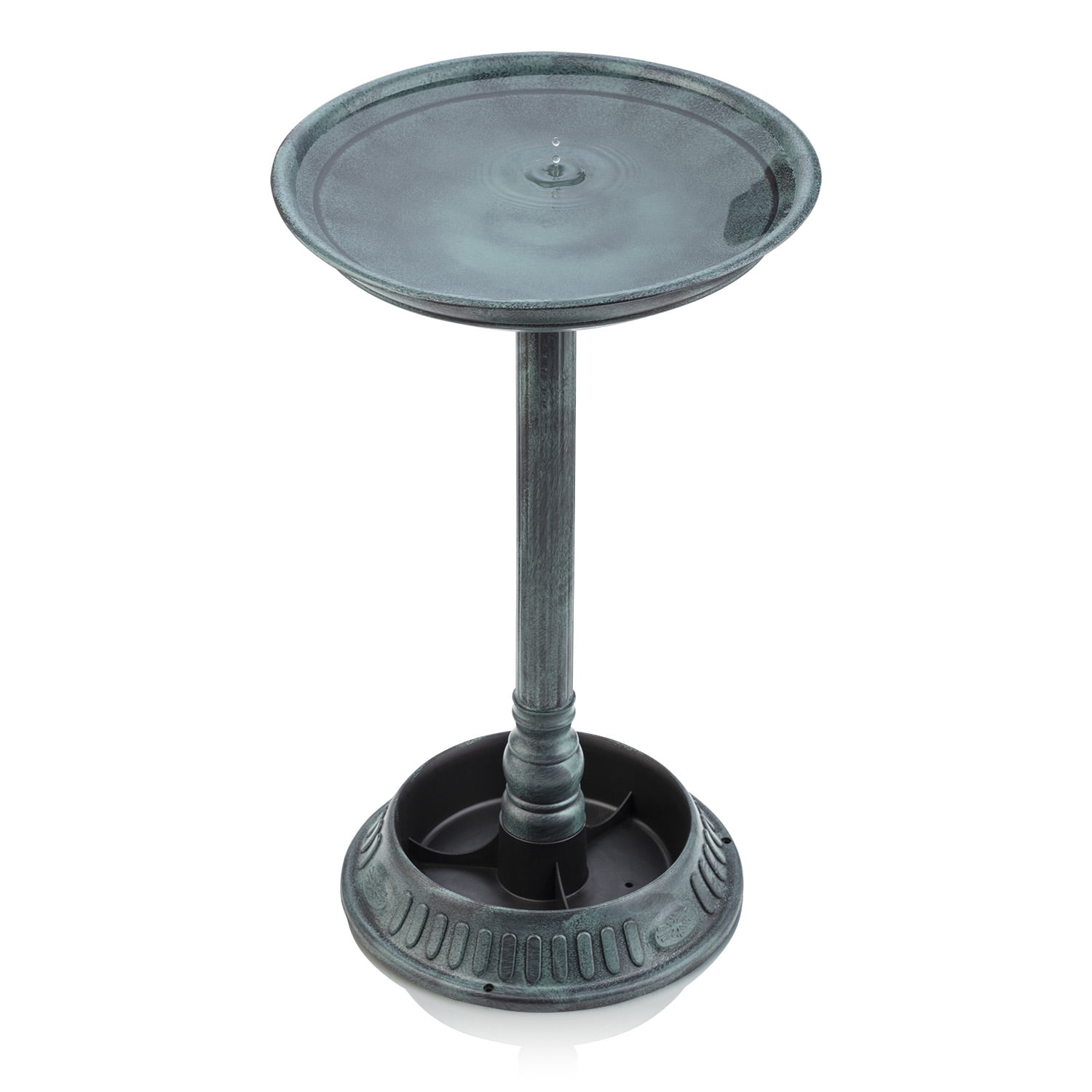 Alpine Corporation Plastic Bird Bath with Plant Adaptability, Green