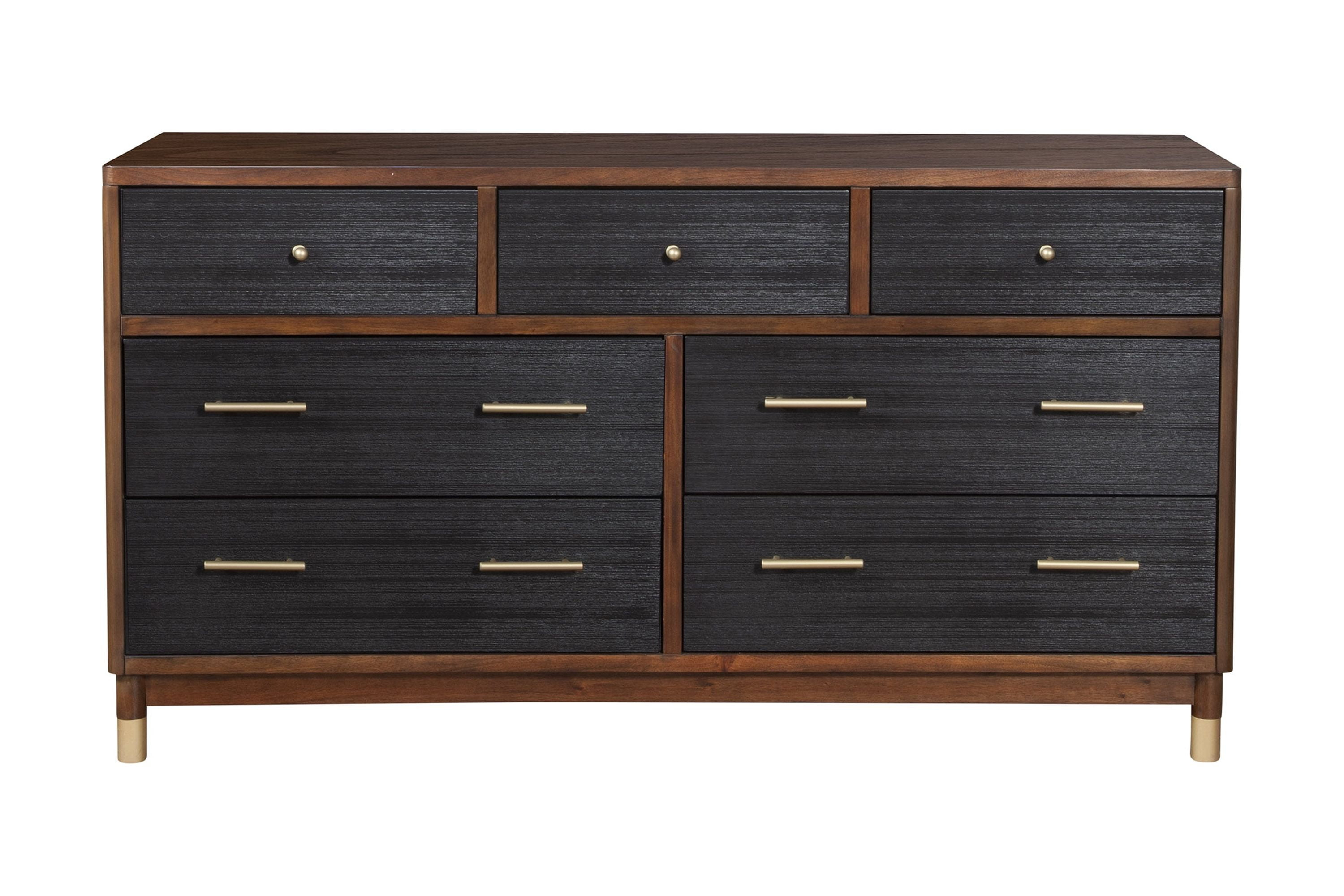 Alpine Furniture Belham 7 Drawer Wood Dresser in Dark Walnut (Brown)