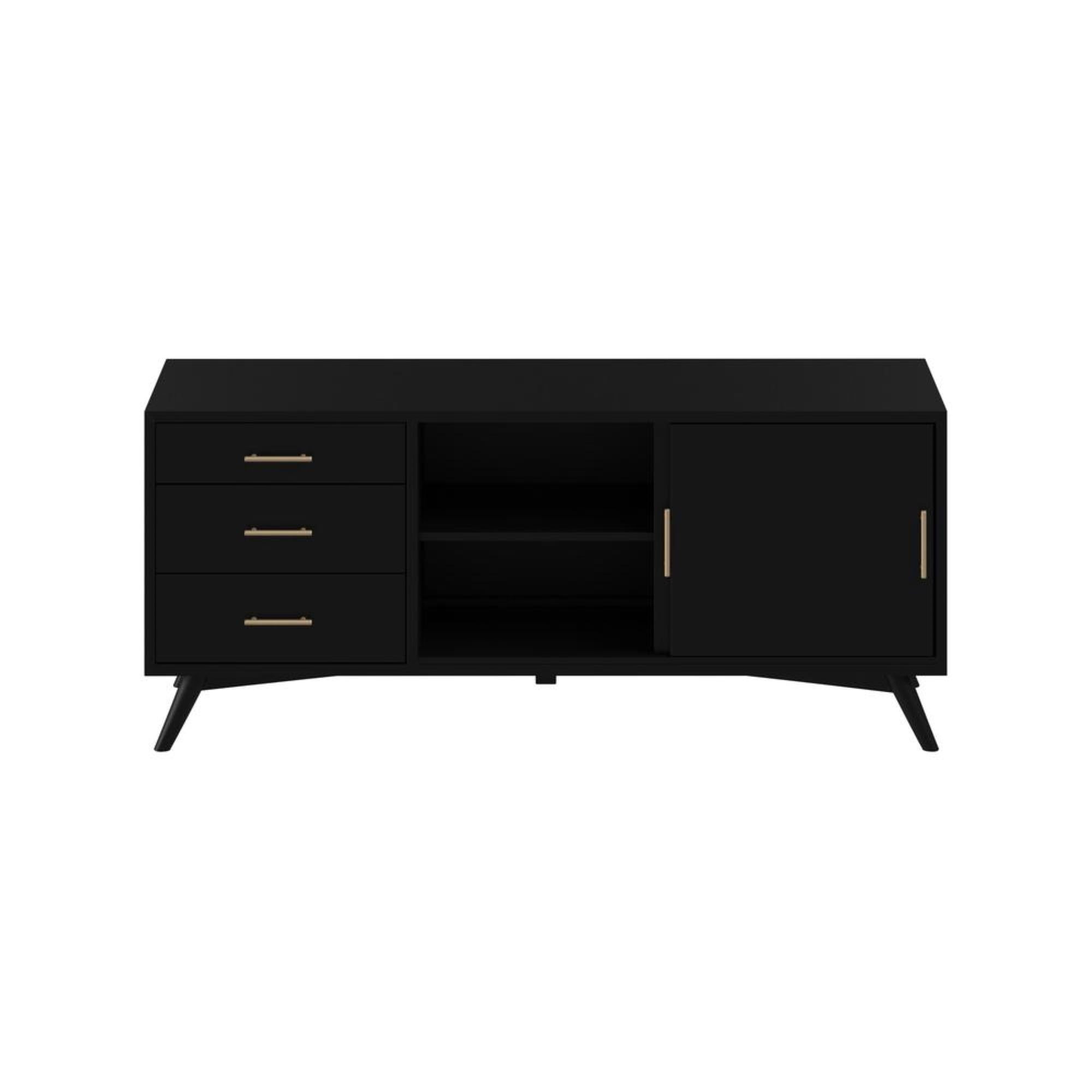 Alpine Furniture Flynn Large TV Console, Black