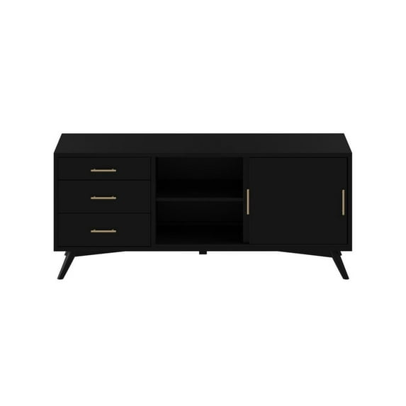 Alpine Furniture Flynn Large TV Console, Black