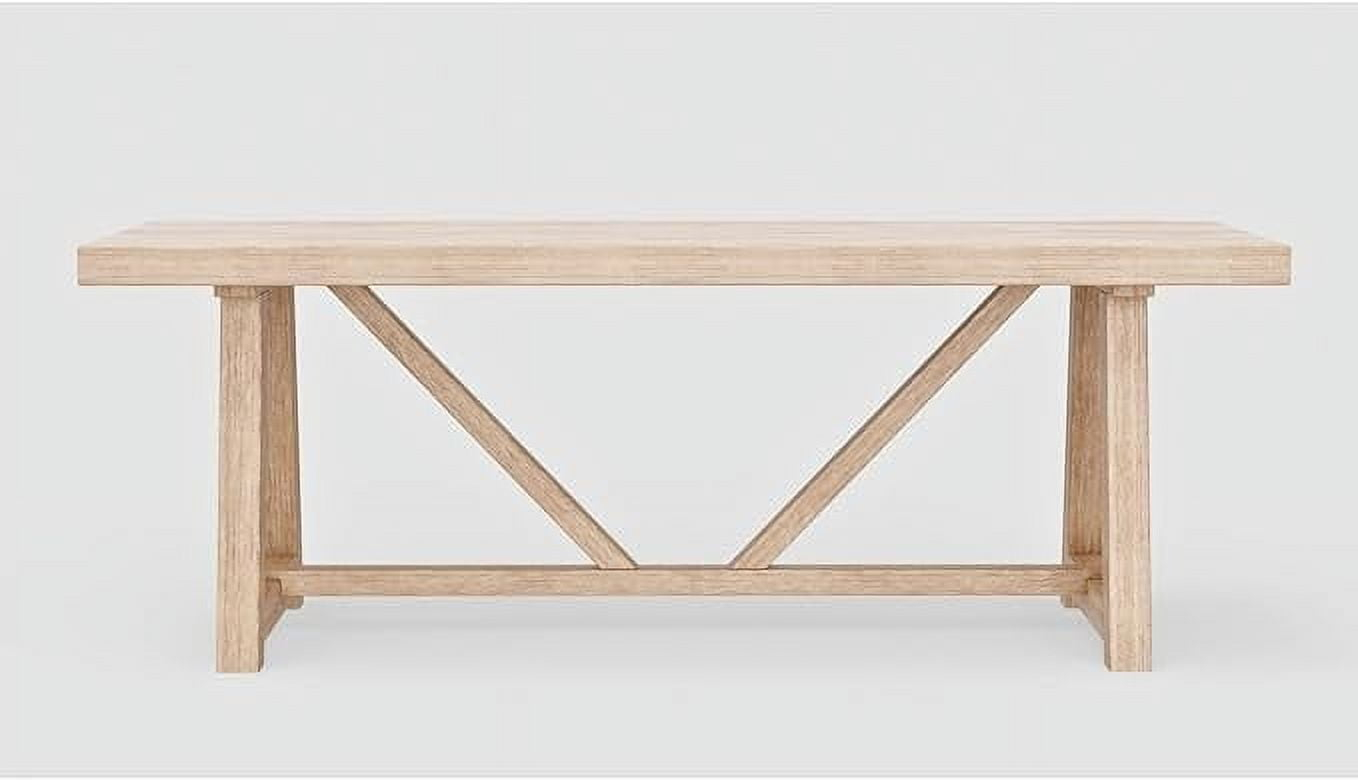 Alpine Furniture Raquel  84 in. W Rectangular Dining Table in Driftwood