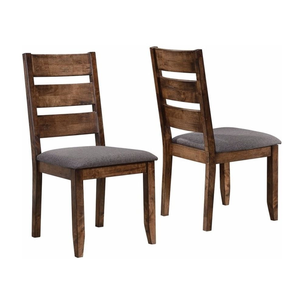 Coaster Alston Ladder Back Wood Dining Chair in Nutmeg