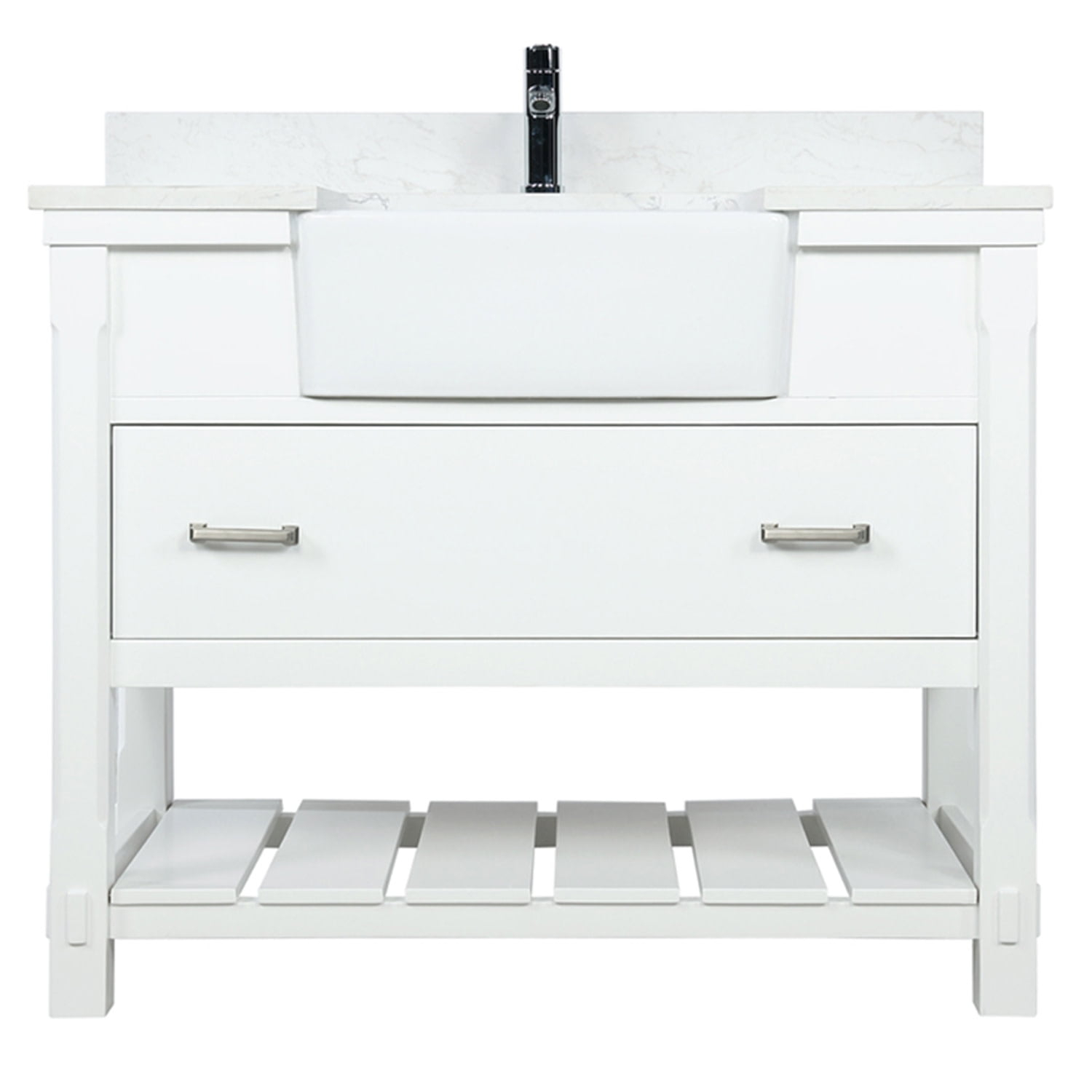 Altair 537042-Aw-Nm Georgia 42" Free Standing Single Basin Vanity Set - White