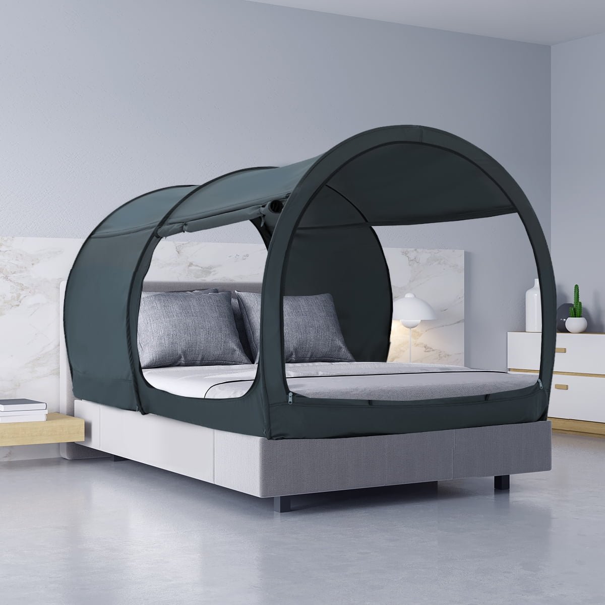 Alvantor Bed Tent Charcoal Pop Up Canopy Queen