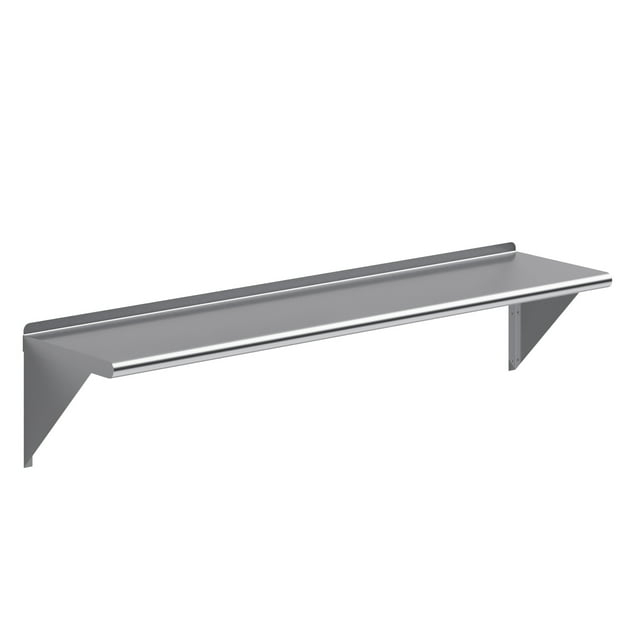 60" Stainless Steel Wall Shelf with Brackets