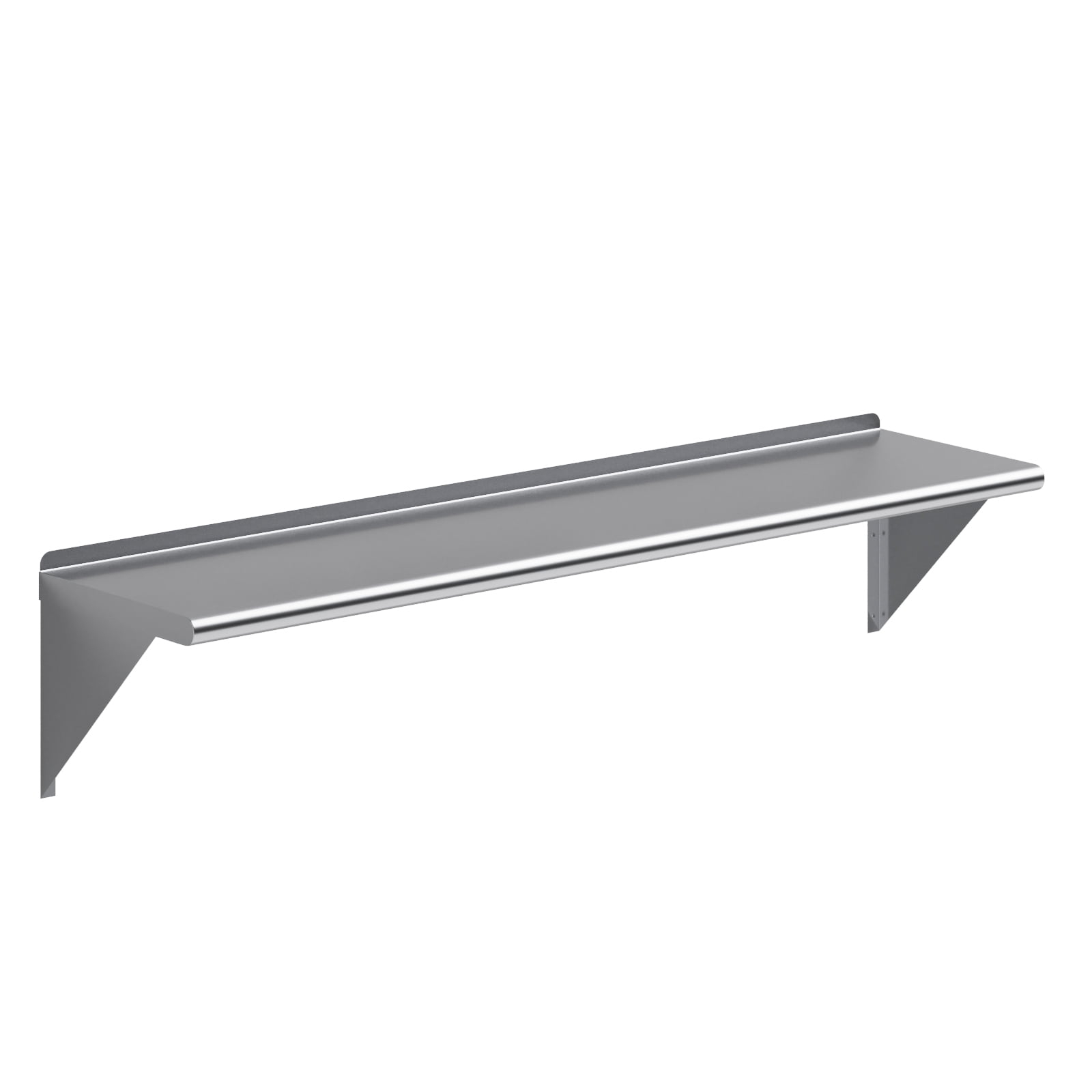 60" Stainless Steel Wall Shelf with Brackets