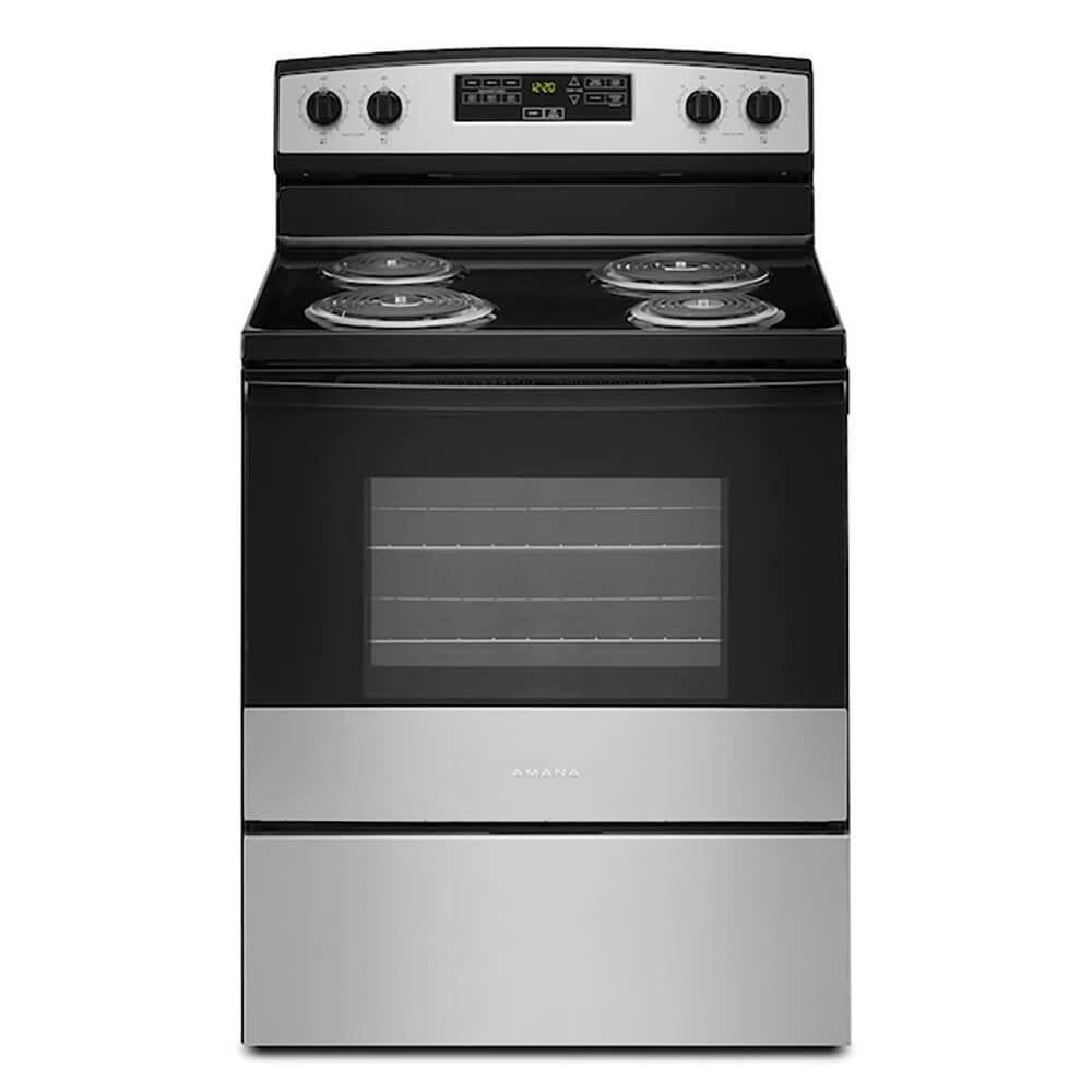 Amana 30-inch 4.8 cu ft Electric Range in Stainless Steel