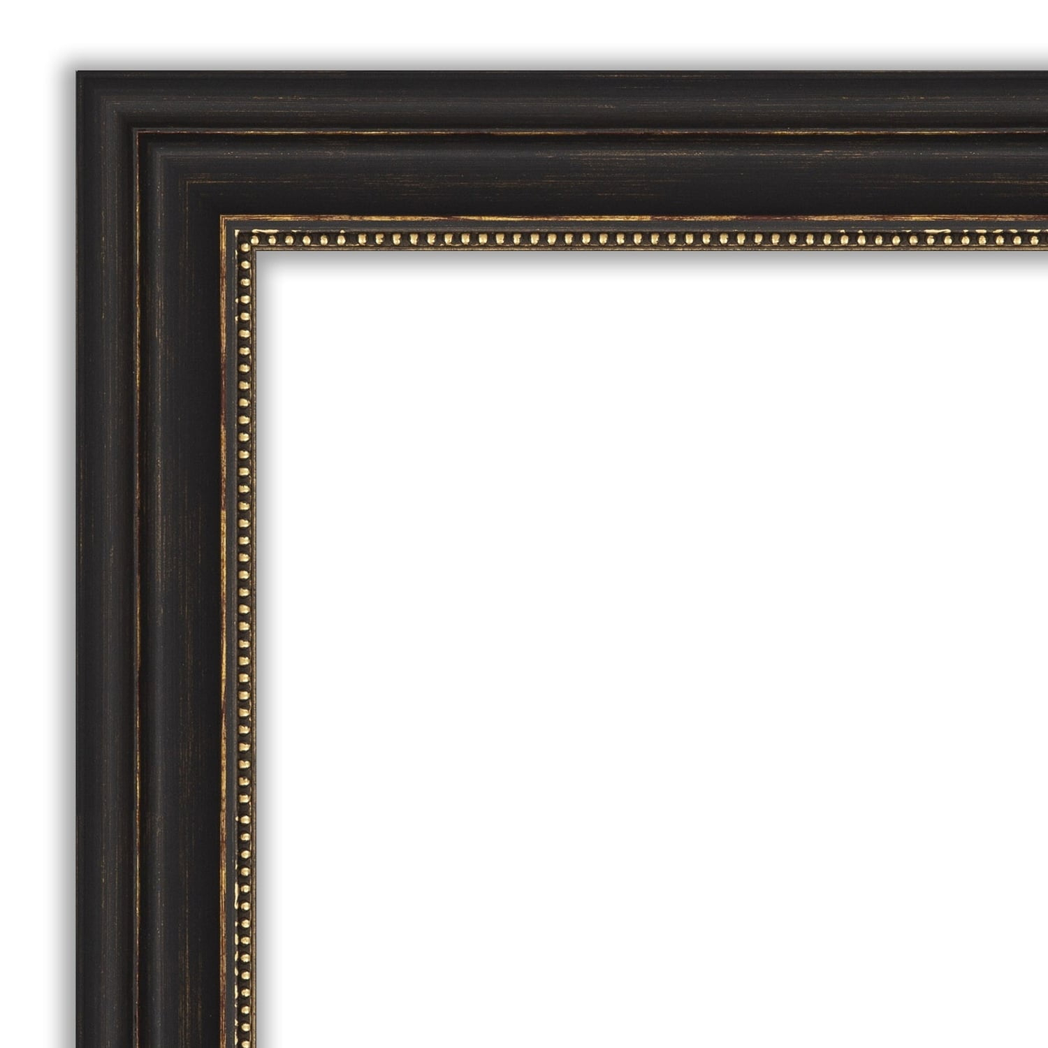 Amanti Art Beveled Bathroom Wall Mirror - Accent Bronze Narrow Frame Outer Size: 22 x 28 in