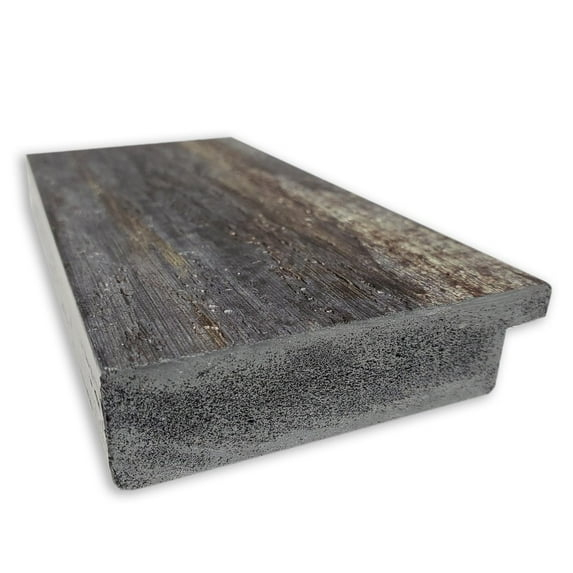 Amanti Art Beveled Bathroom Wall Mirror - Bark Rustic Char Frame Bark Rustic Char Outer Size: 41 x 29 in Silver, Brown, Black