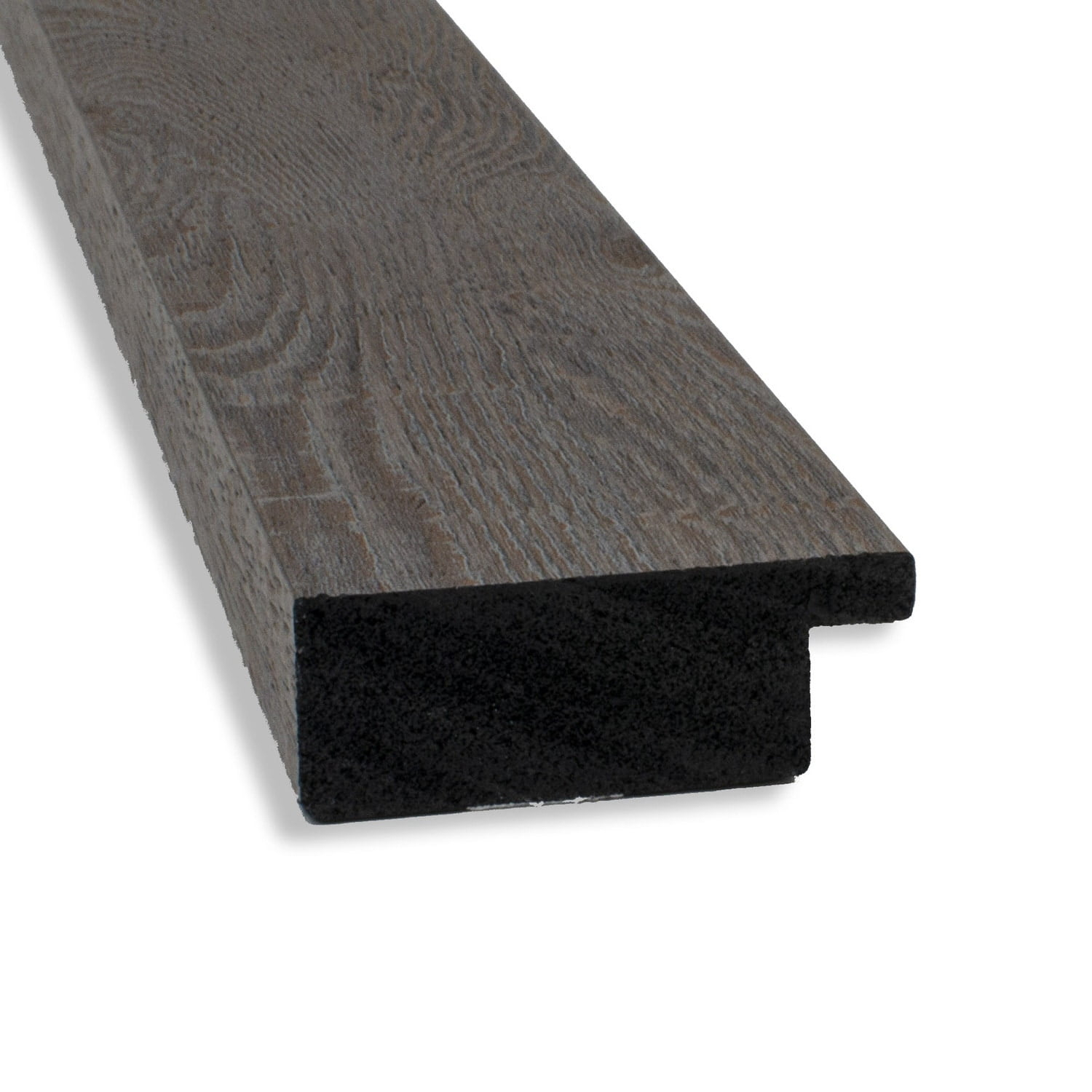 Amanti Art Beveled Bathroom Wall Mirror - Rustic Plank Grey Narrow Frame Outer Size: 21 x 27 in