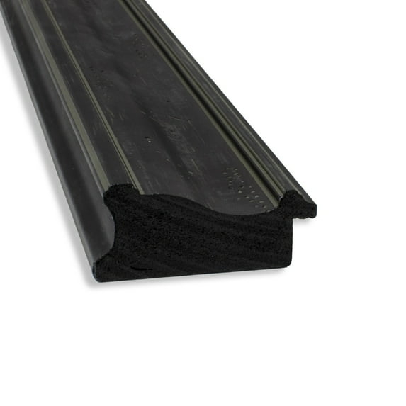 Amanti Art Beveled Bathroom Wall Mirror - Shipwreck Black Narrow Frame Outer Size: 44 x 34 in