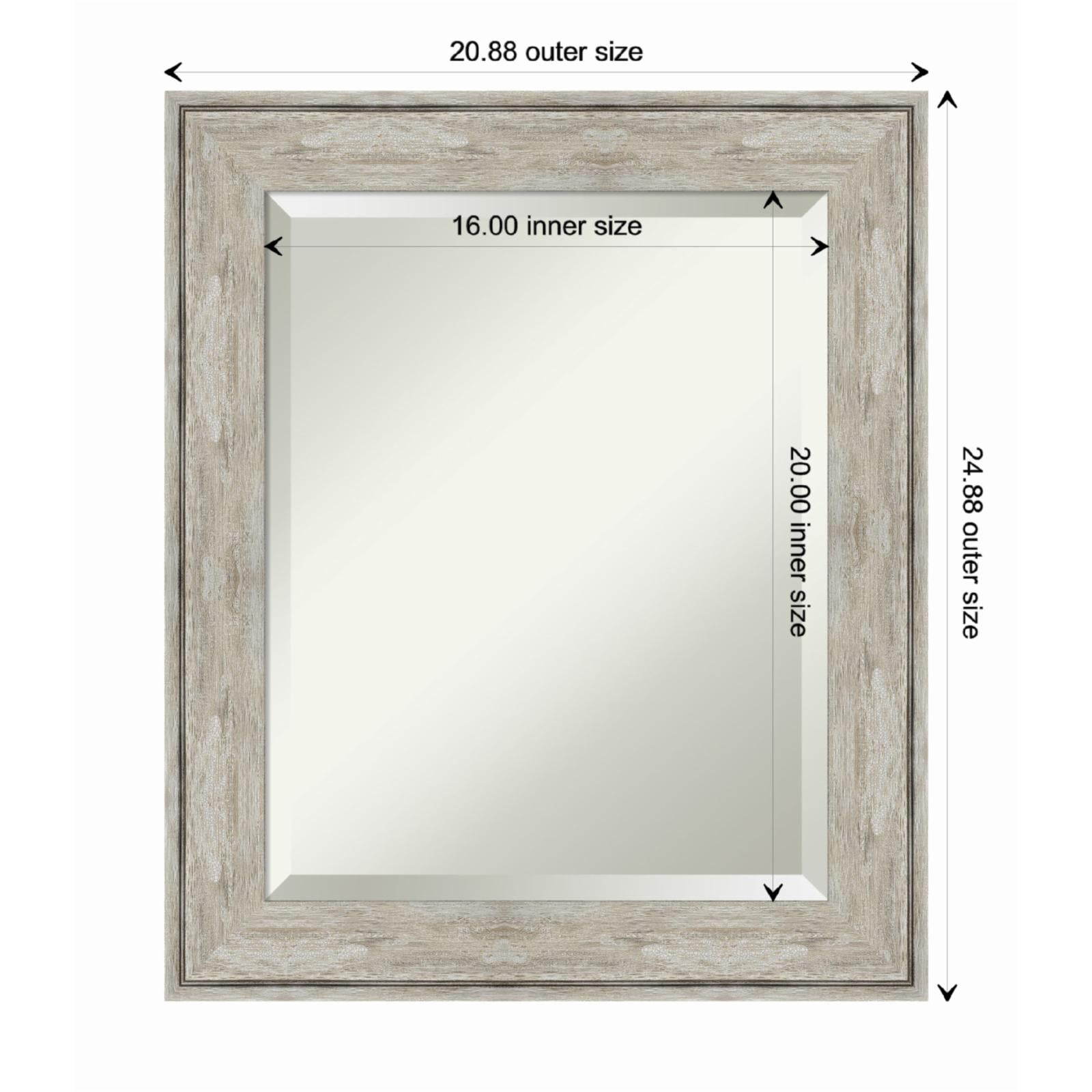 Amanti Art Crackled Metallic Framed Wall Mirror - 20.88 x 24.88 in