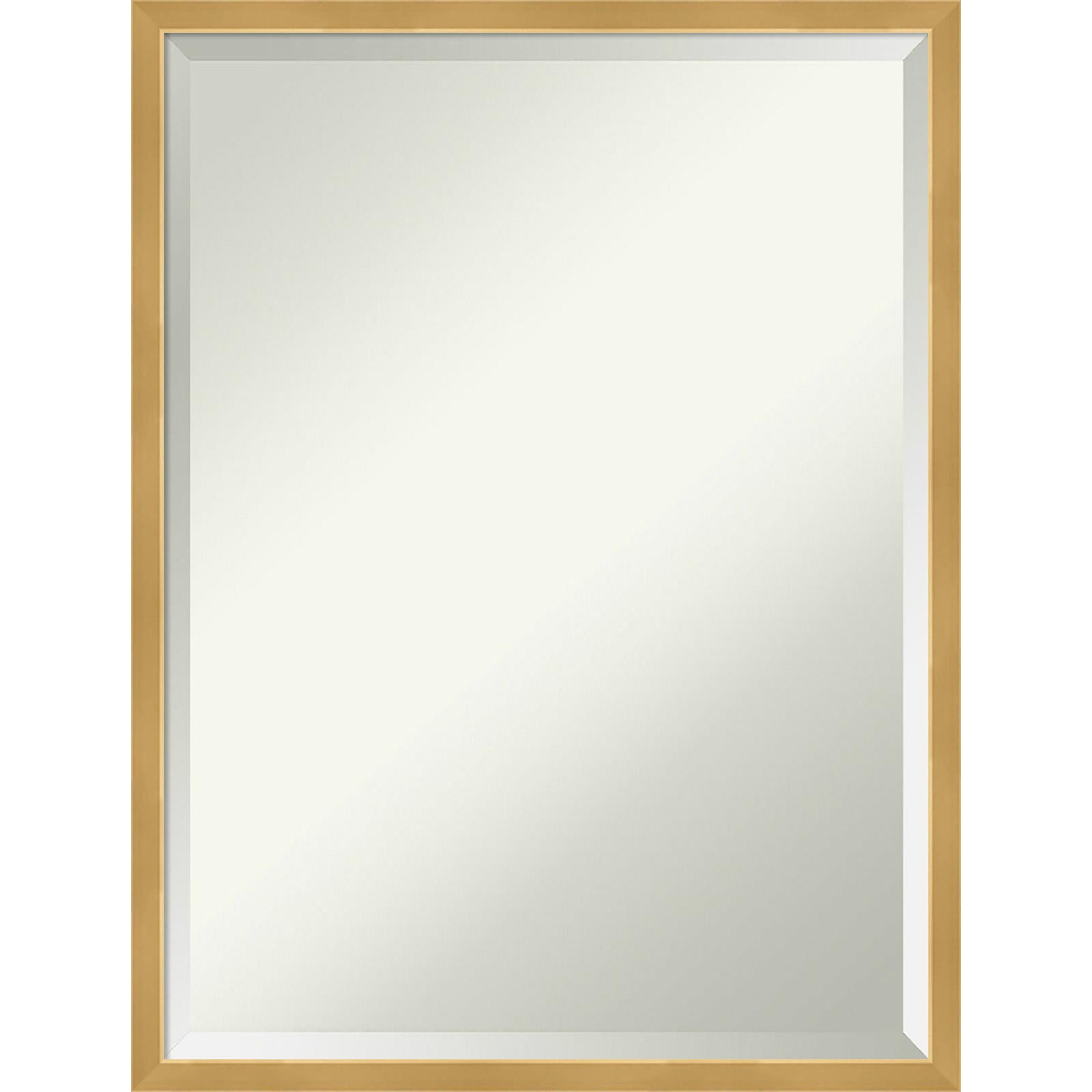 Amanti Art Svelte Polished Gold Beveled Wood Wall Mirror 25.5 x 19.5 in.