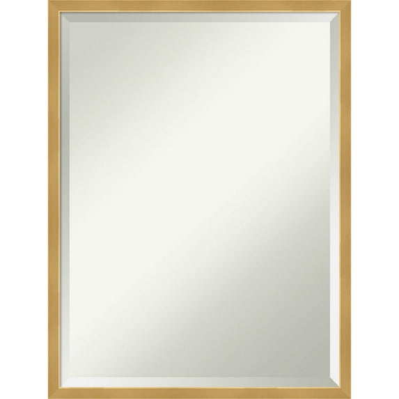 Amanti Art Svelte Polished Gold Beveled Wood Wall Mirror 25.5 x 19.5 in.