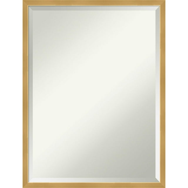 Amanti Art Svelte Polished Gold Beveled Wood Wall Mirror 25.5 x 19.5 in.