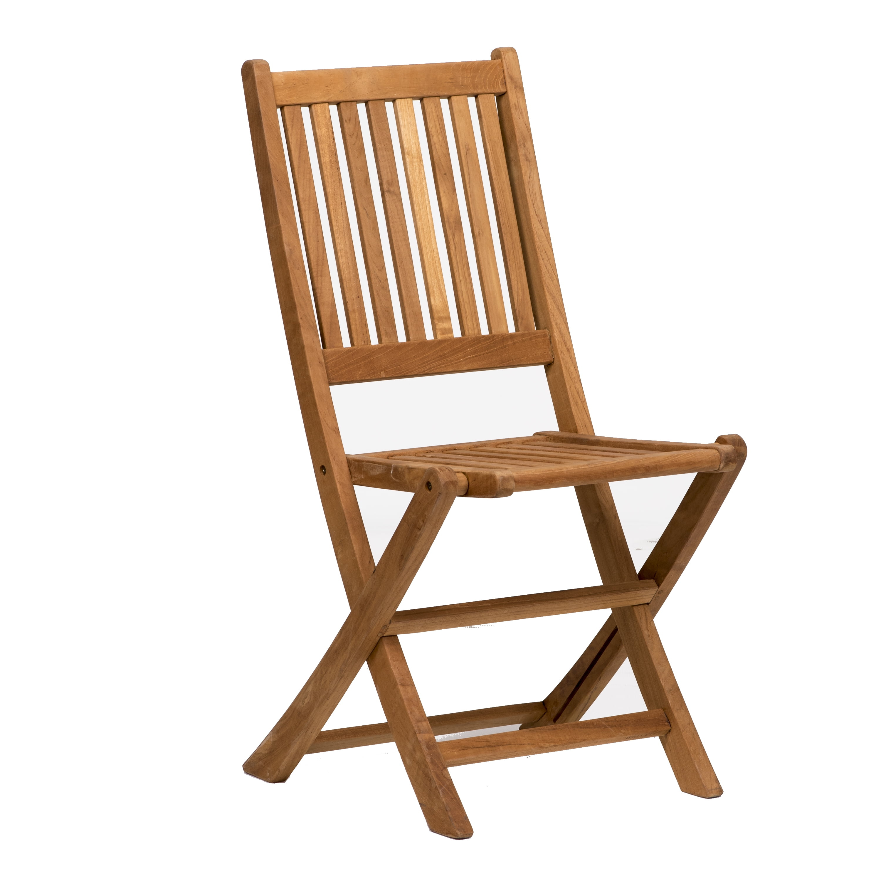 Amazonia Teak 2-Piece London Folding Chair, Brown