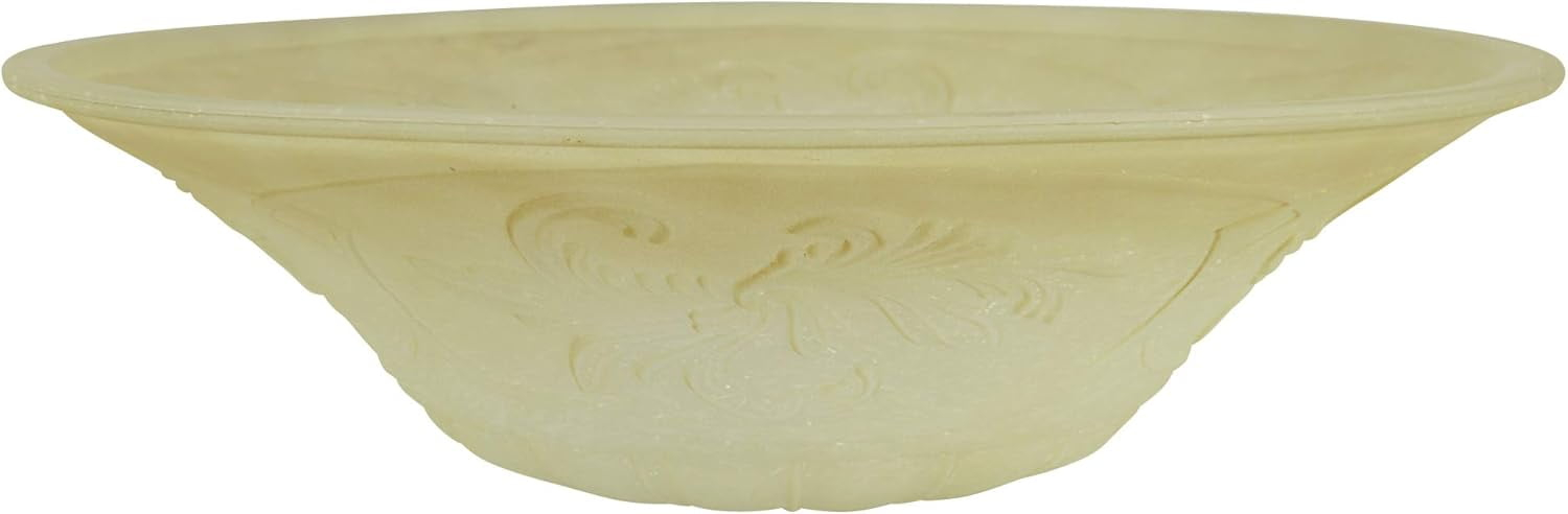 Amber 23093-01A Transitional Style Replacement Torchiere Glass Shade, 4-1/2" Height X 15-5/8" Diameter