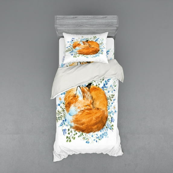 Ambesonne Fox Modern & Contemporary Duvet Cover Set