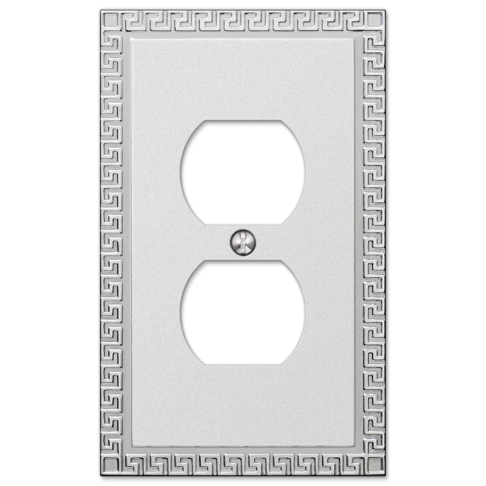 AmerTac Greek No Subject 1 - Gang Duplex Outlet Standard Wall Plate