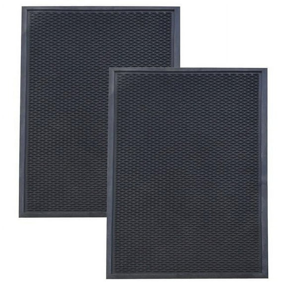 AmeriHome AmeriHome 35.5'' W x 59'' L Garage Flooring in Black (Set of 2)