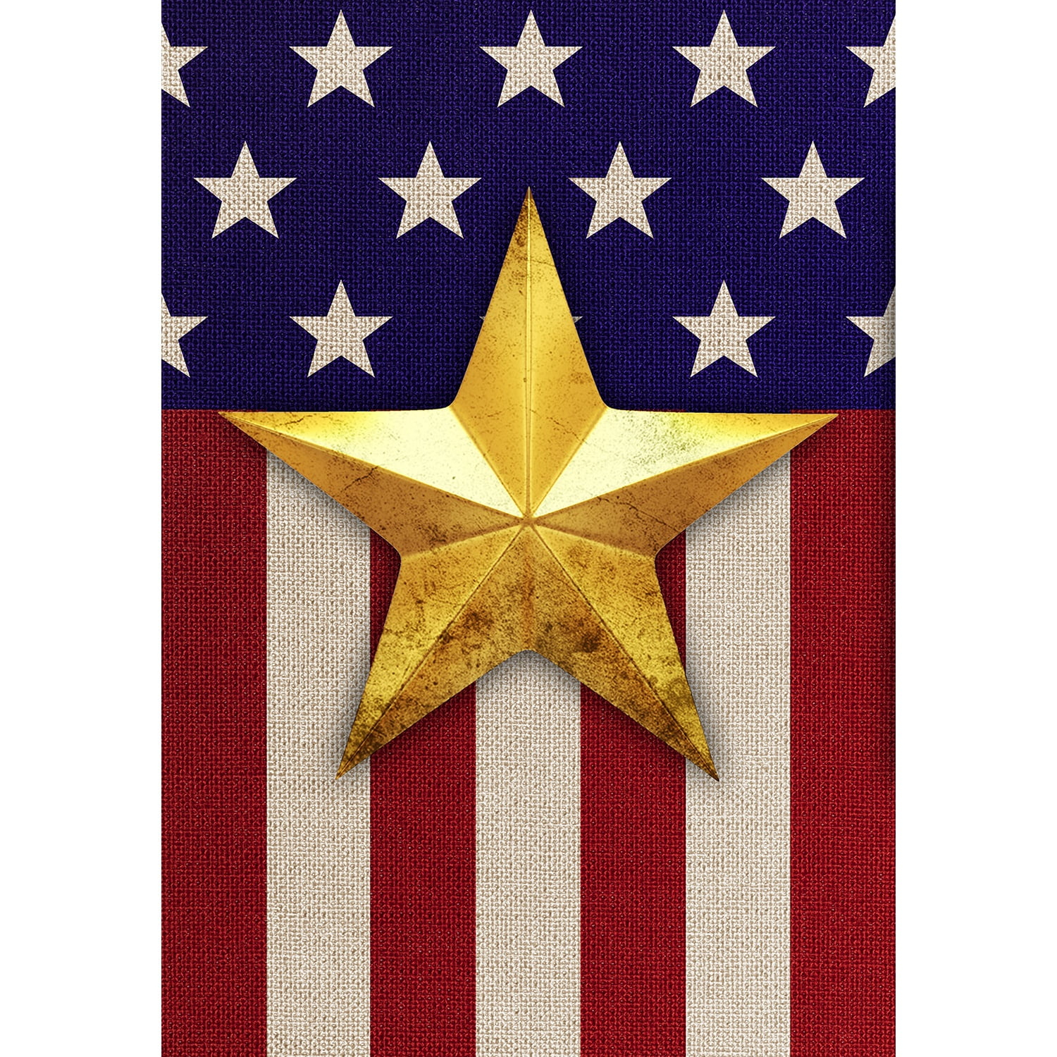 America Forever 4th of July Garden Flag 12.5 x18 Inch Double Sided Yard Outdoor Decorative Independence Day Patriotic Stars and Stripes USA Gold Star American Garden Flag