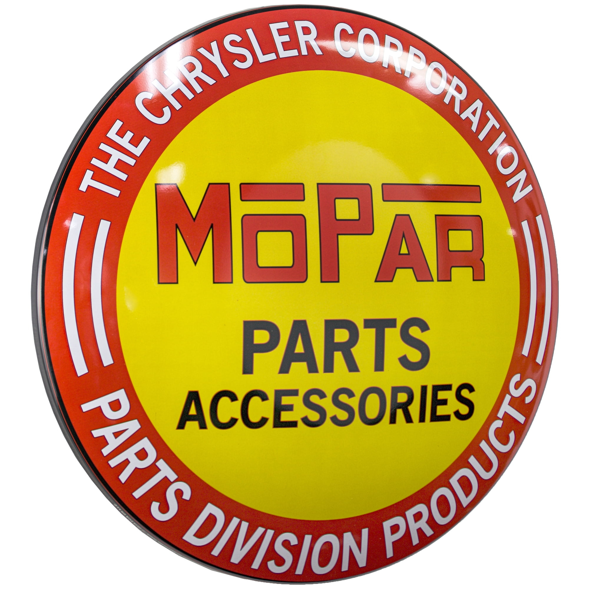 American Art Decor Mopar Dome Metal Sign Wall Decor , Multi-color - 15.5" H x 15.5" L x 1" D