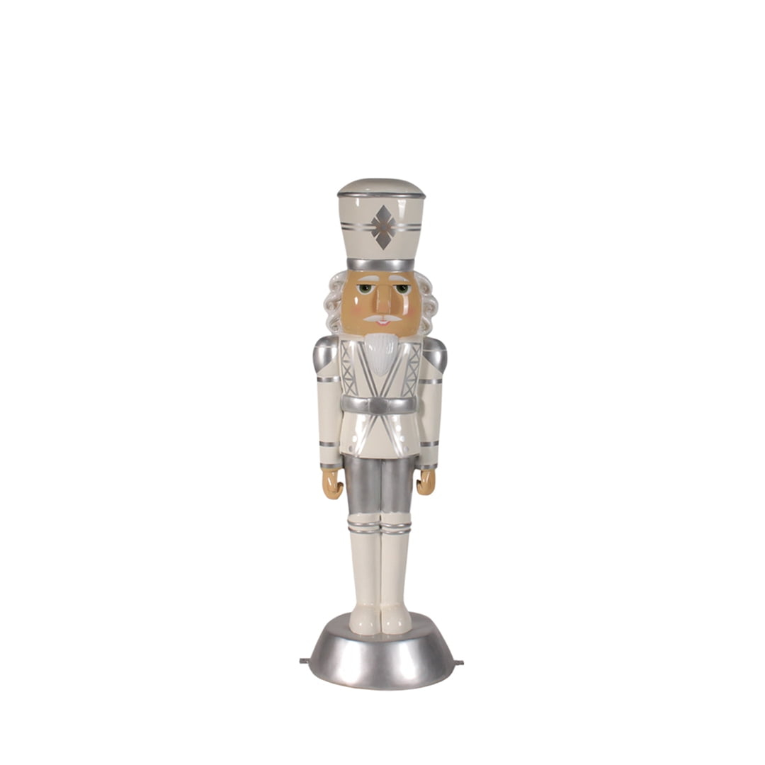 American Christmas Nutcracker 4Ft - White/Silver