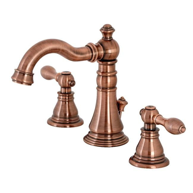 Fauceture FSC197ALAC English Classic Widespread Bathroom Faucet, Antique Copper