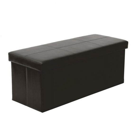 American Furniture Classics American Furniture Classics Model 512 Foldable Tufted Storage Bench - Dark Brown