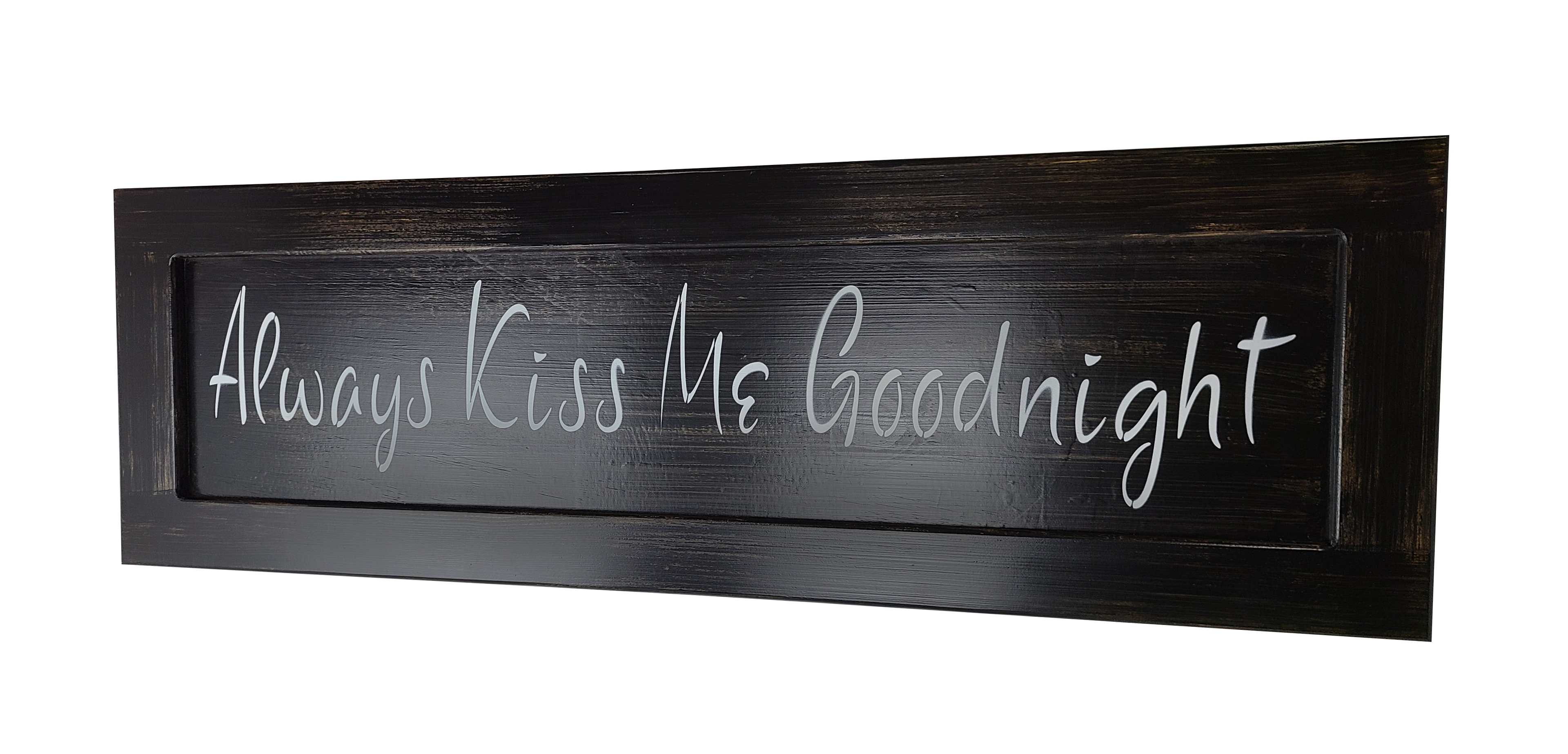 American Furniture Classics Model KISSMEOTBB Always Kiss Me Goodnight Over the Bed Wall Décor with Hidden, Locking Gun Compartment