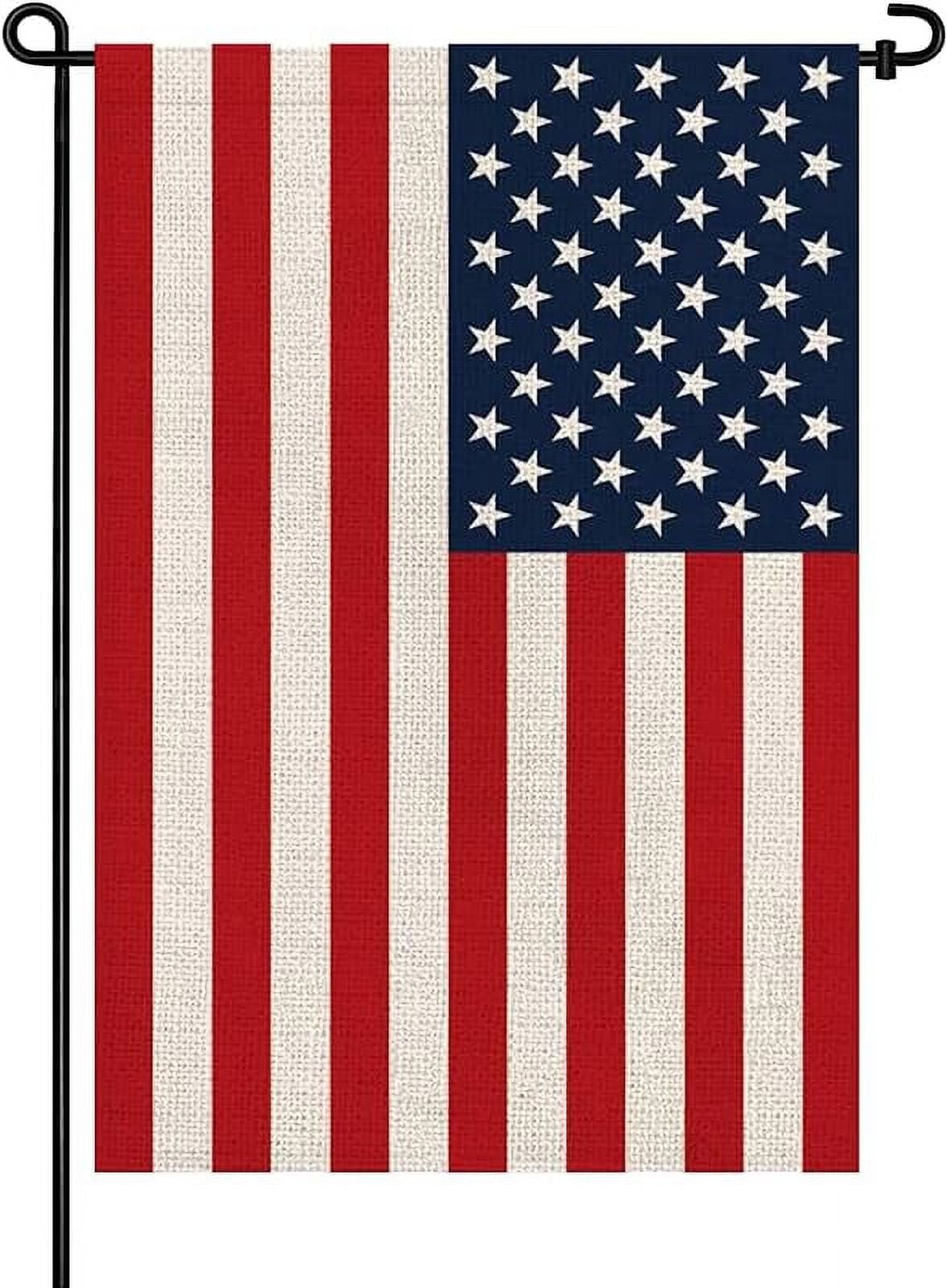 American Flag USA Garden Flag 12 x 18 - Patriotic Double Sided Small American Flags for Yard (American Garden Flag)