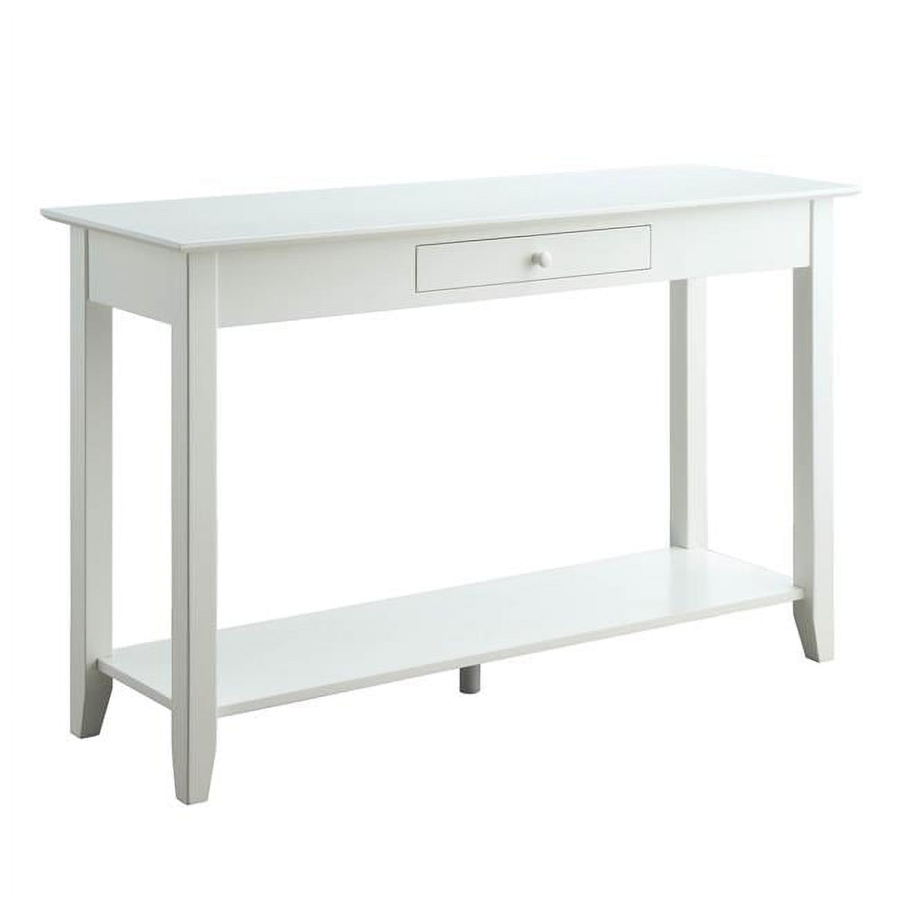 American Heritage Console Table with Drawer, White