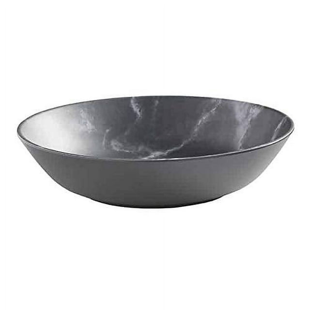 American Metalcraft MCB36GM Melamine Round Matte Bowl, Grey Marble, 36-Ounces