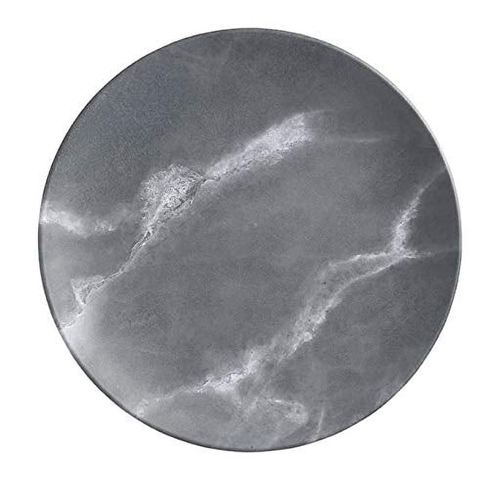 American Metalcraft Crave Collection COUPE PLATE, MEL, RD., GRAY MARBLE, 9" L
