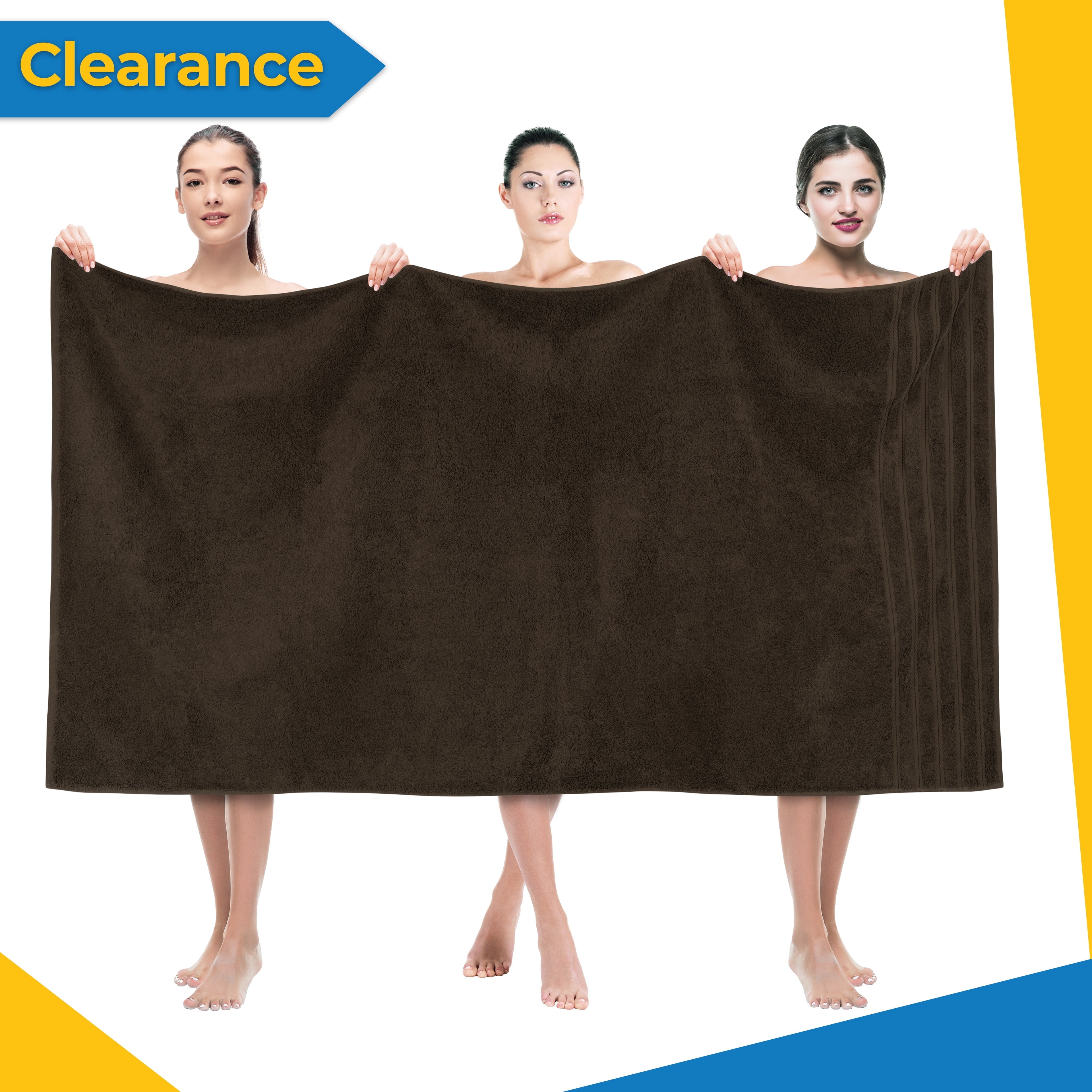 American Soft Linen Luxury 35x70 Jumbo Large Bath Towel, 100% Cotton Turkish Bath Towel Sheet, Brown
