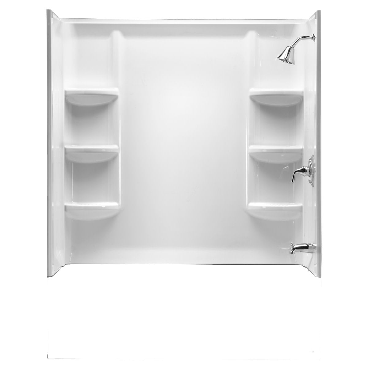American Standard Studio 32'' W 60.94'' D 58'' H Direct To Stud Plastic Wall