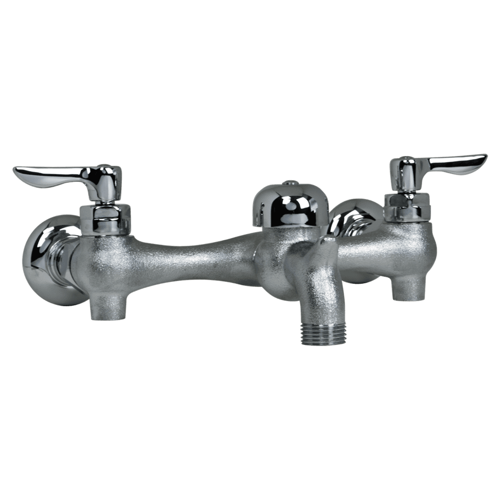 American Standard Exposed Yoke Wall-Mount Utility Faucet with Metal Lever Handles in Polished Chrome