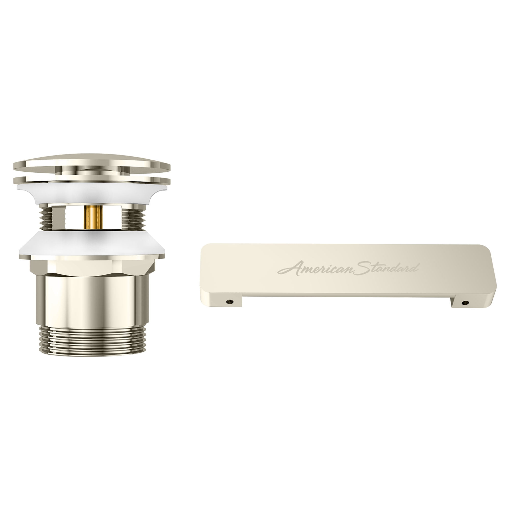 American Standard Freestanding Tub Overflow Cover and Drain Kit in Polished Nickel Drainage Systems