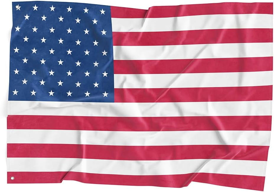 American Flag 3x5 Waterproof Outdoor, Heavy Duty Fade Resistant Bright Color - Long Lasting Polyester Cotton Blend with Brass Grommets