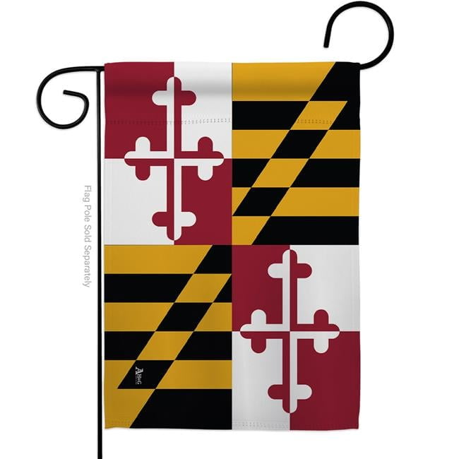 Americana Home & Garden G142521-BO 13 x 18.5 in. Maryland American State Garden Flag with Double-Sided Horizontal House Decoration Banner Yard Gift