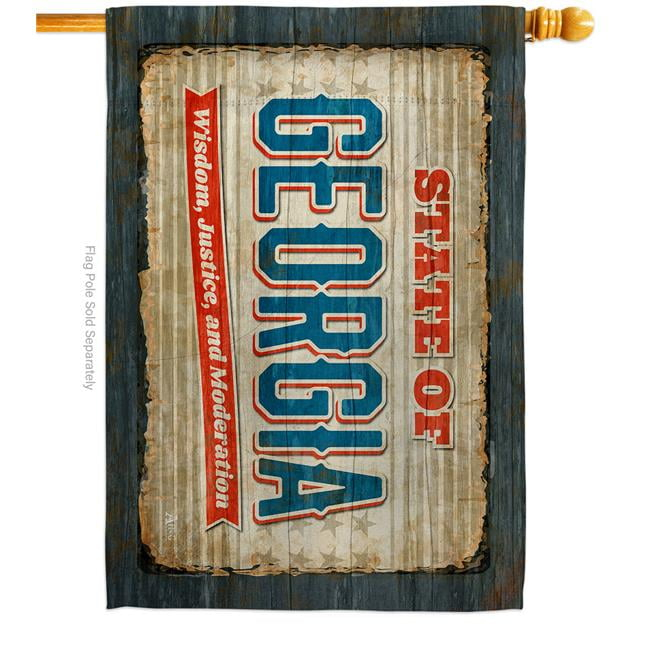 Americana Home & Garden H140955-BO 28 x 40 in. Georgia Vintage American State House Flag with Double-Sided Horizontal Decoration Banner Garden Yard Gift