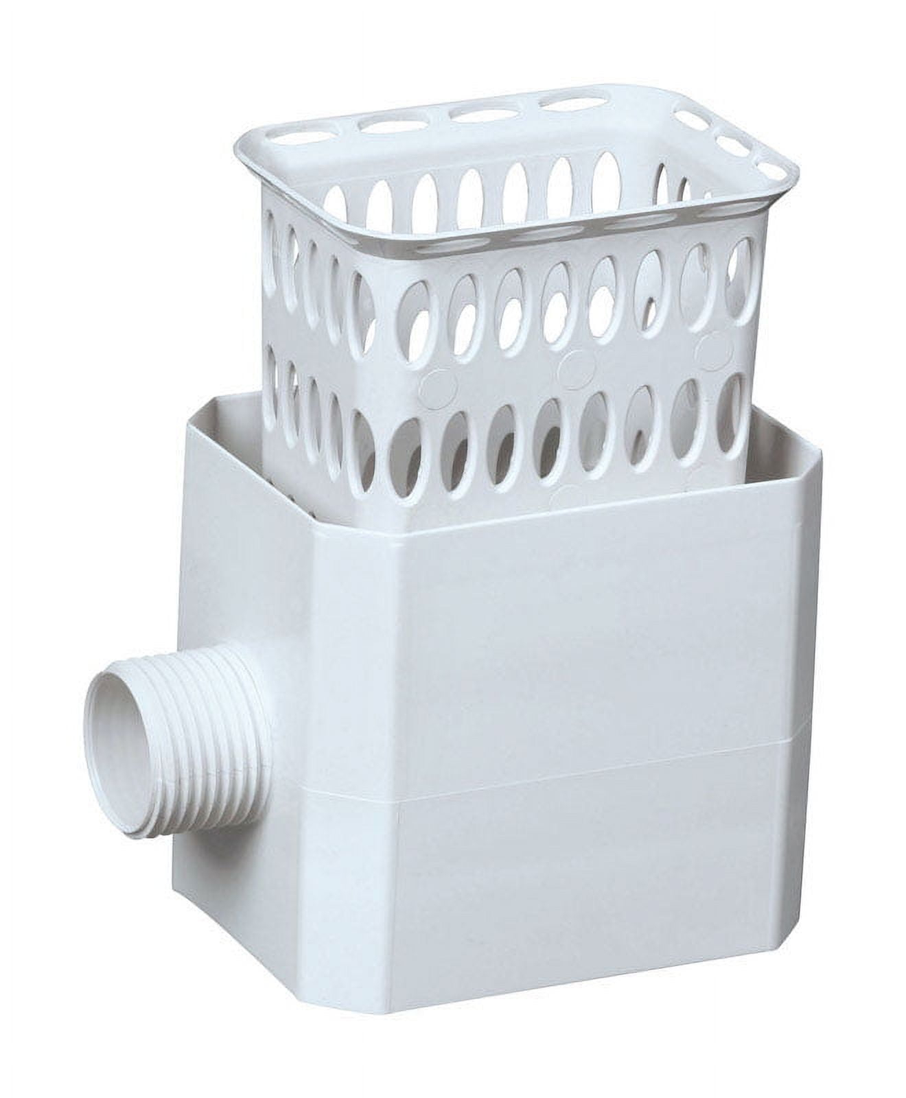 White PVC Rainwater Colander for Downspouts