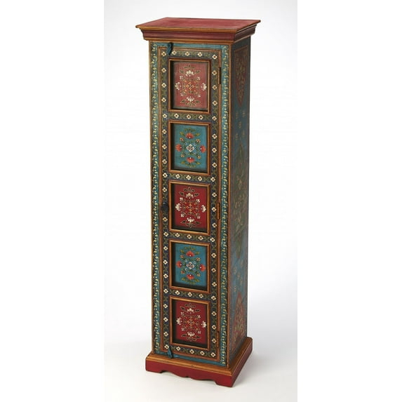 Amir Hand Painted Tall Cabinet