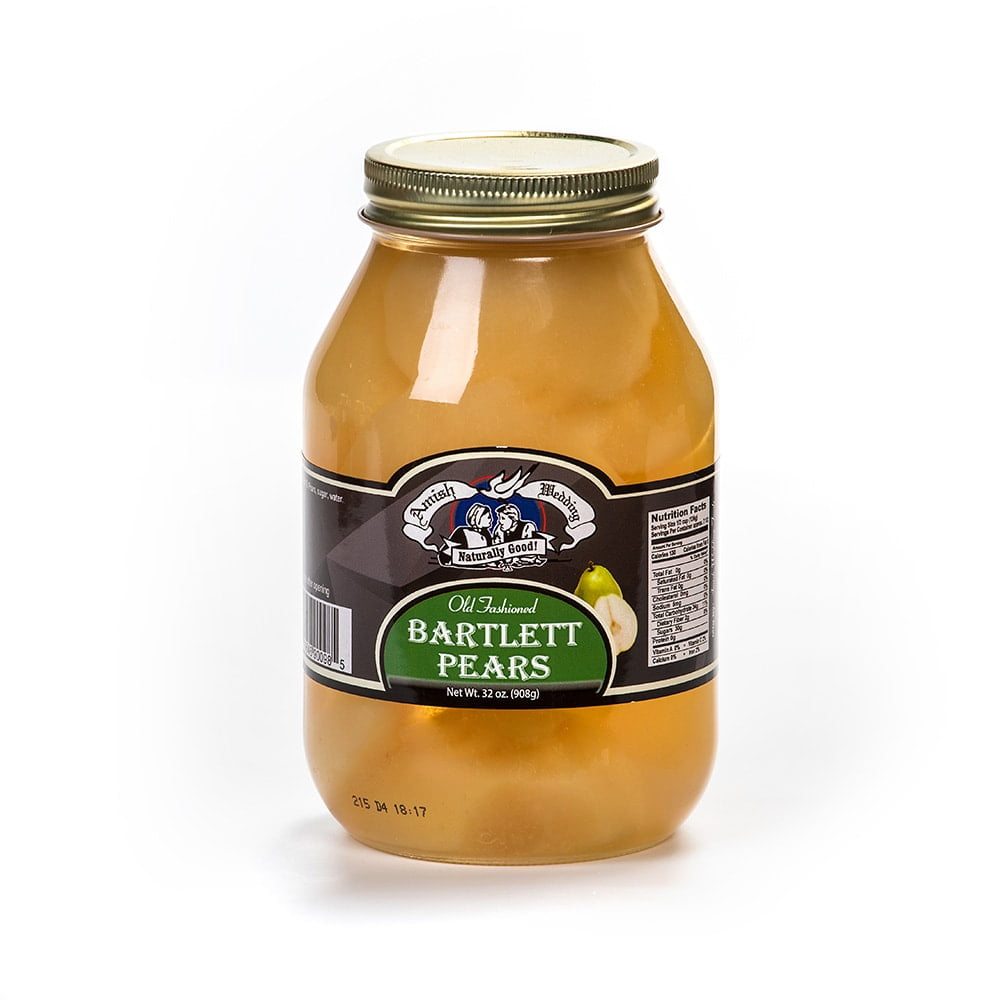 Amish Wedding All Natural Old Fashioned Bartlett Pears, 32 oz jar