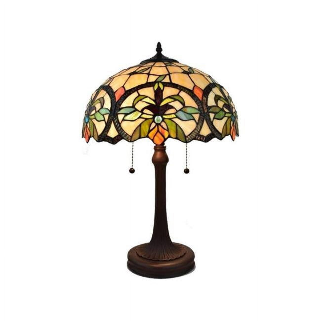 Amora Lighting Tiffany Style Multi-Color Table Lamp 23" Tall