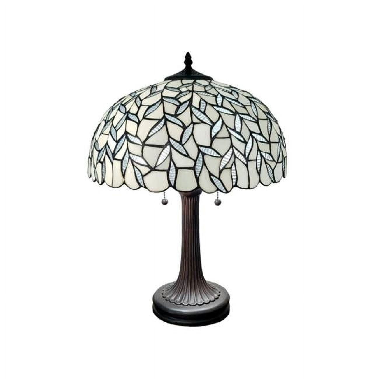 Amora Lighting Tiffany Style Peacock Design Table Lamp 24" Tall