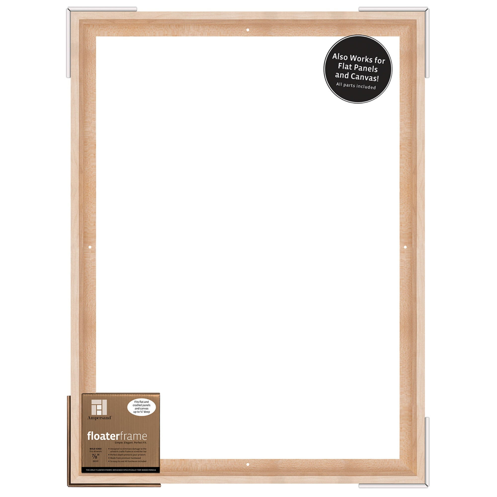 Ampersand Floater Frame - Bold, Maple, 18" x 24", 7/8"