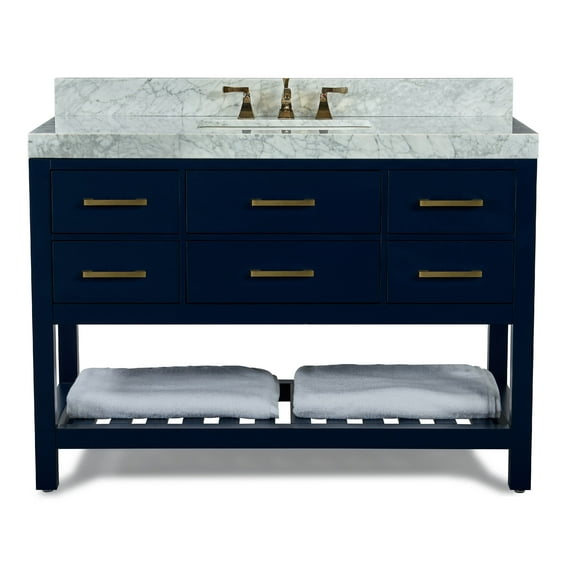 Ancerre Designs Elizabeth 48" Wood Bathroom Vanity Set in Heritage Blue