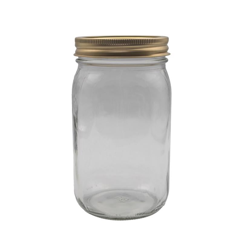 Anchor Hocking Tecnocap Wide Mouth Canning Jar - Case of 12 - 32 oz